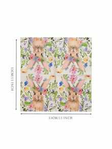 20pcs Easter Bunny Paper Napkins - 2-Layer Disposable Tableware With Cute Bunny, Eggs & Chick Design, Perfect For Holiday Celebrations & Festive Restaurant Decor, Festive Dining Accessory | Springtime Decor | Decorative Napkins - ZY-02 - View 5