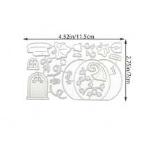 Metal Cutting Mold, Customized Lawn Cutting Craft Mold, Pumpkin House Embossing Template For Scrapbooking, Card Making, DIY Craft Supplies - Silver-white - View 7
