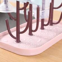 Giá phơi bình sữa và cốc đa năng - Phù hợp với mọi kích cỡ bình sữa, tuyệt vời cho nhà bếp hoặc gia đình, vật dụng thiết yếu hàng ngày | Đồ dùng nhà bếp thiết thực | Giá đỡ bằng nhựa chắc chắn - Màu Hồng  Dưa hấu - Xem 14