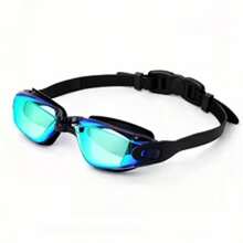 High Definition Adult Fashion Universal Silicone Waterproof Anti-Fog Electroplated Swimming Goggles - Black - View 8