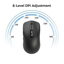 带显示屏的无线游戏鼠标，符合人体工程学，双模2.4G/USB-C/蓝牙无线鼠标，配备650mAh电池，分辨率可调，适用于Windows/游戏 - 查看 5