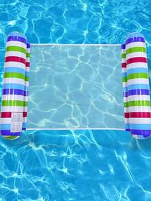 2026 New Inflatable Pool Hammock, Quick Inflation, Sturdy Striped Buoyant Lounger, Water Sports & Beach Pool Party, Single Person Floating Raft - Multicolor - View 22