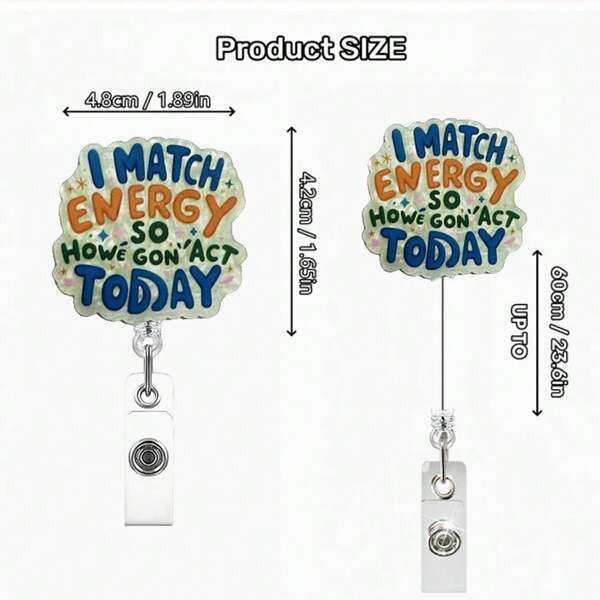 2D伸缩式证件卡套，亚克力材质，可扩展ID卡套，坚固耐用，适用于护理学生、医生、护士、学生、办公室使用、医疗保健、护士用品、证件卡套挂绳、个性化礼品、亚克力夹