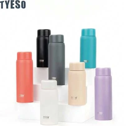  Tyeso 150/200ml Stainless Steel Pocket Insulated Water Bottle – Cute Compact Slim Design With High Aesthetic Appeal – Your Perfect On-The-Go Hydration Companion For Style & Convenience