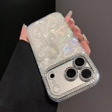 Ốp lưng điện thoại cao cấp đính đá laser hình trái tim màu trắng bằng acrylic cứng cáp dành cho iPhone 17 Pro Max/17 Pro/17 Air/17/16 Pro Max/16/16 Pro/16 Plus/15/15 Pro Max/15 Pro/15 Plus/11/12/13/14 Pro Max/11 Pro/11 Pro Max/12 Pro/12 Pro Max/13 Pro/13 Pro Max/7 Plus/14 Pro/14 Pro Max/14 Plus, kiểu dáng tối giản và thời trang. - Màu trắng với họa tiết trái tim ngọc trai - Xem 4