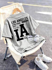 This Casual Gray Round Neck T-Shirt Is Specially Designed For Older Children, Featuring A Creative Letter Graphic, Suitable For Both Boys And Girls. It's Great For School, Shopping, Daily Wear, And Vacations. Not Only Suitable For Everyday Wear, But Also An Excellent Gift For Friends And Family. - Grey - View 1