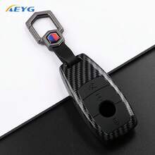 ABS Carbon Fiber Car Key Case Cover Shell For A C E S G Class GLC CLE CLA GLB GLS W177 W205 W213 W222 X167 AM G Fob - Mercedes-benz B - View 4