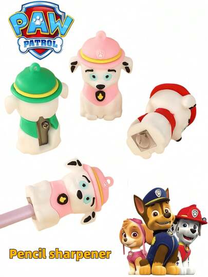 Paw Patrol 汪汪队立大功主题创意削笔器，图案包括：毛毛、阿奇、灰灰、路马、天天、珠珠、追踪犬、塔克、艾拉、雷克斯、野猫、自由女神等角色，奢华时尚，酷炫文具，颜色随机，新颖的削笔器设计，适合作为生日装饰，独特设计，趣味学习用品和教师奖励礼物，酷炫教师文具，适合毕业季、开斋节、独立日和返校季使用（产品图片仅供参考，实际产品可能有所不同）。
