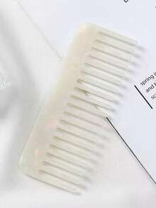 Acetate Comb With Anti-Static Marble Pattern, Ideal For Travel And Makeup - Multicolor - View 7