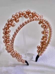 1 pieza Tocado elegante para mujer, diadema con rhinestones plateados, diadema de alta calidad, tocado nupcial, accesorio para el cabello de mujer, tocado de disfraz, tocado de boda, decoración para peinado de fiesta, accesorio para el cabello de primavera/verano, playa - Plateado - Ver 2