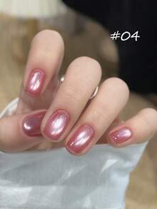 10毫升新款粉金柔光猫眼凝胶指甲油 2026流行新款闪粉甜美粉桃色玻璃珠猫眼美甲美甲用品粉色美甲红色美甲 - 彩色 - 查看 20