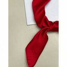1pc Solid Color Elegant & Unique Classic Spring/Autumn Women Scarf, Versatile & Comfortable Daily Wear - Đỏ - Xem 4