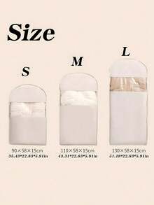 1个带透明窗口的可压缩防尘衣物袋 - 节省空间自压缩拉链悬挂式衣柜收纳袋 - 彩色 - 查看 4