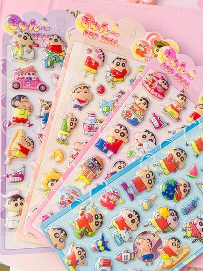 1pc Random Crayon Shin-Chan Sticker Set, Luggage, Cup, Phone Case, Notebook, Home Decor, Party Decoration, Birthday Gift, Holiday Gift, Sewing DIY Gift, Gift For Friends, Graduation, Opening Ceremony, Graduation Gift, Party Gift
