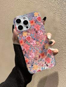 高端IMD闪光渐变花卉油画防摔手机保护壳，兼容苹果 16 Pro Max、16、16 Pro；高端闪光渐变保护壳，兼容 15 Pro Max；新款简约防摔软硅胶手机壳，兼容 14/13/12/11/14 Pro Max/15 Plus - 彩色 - 查看 3