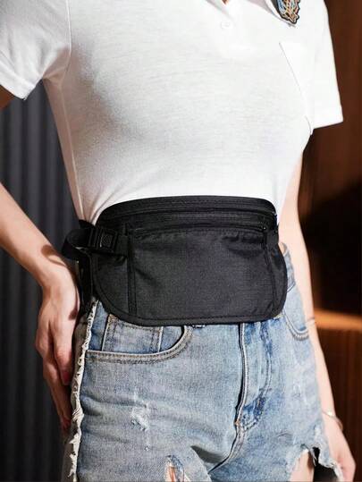 防水RFID屏蔽腰包，男女通用 - 超薄隐藏式腰包，可装现金、护照、手机等；隐藏式安全钱包，适合圣诞节、万圣节和其他节日；也可作为女士腰包、健身包或旅行包使用。