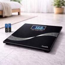 Smart Tempered Glass Digital Scale With Bluetooth And App For Tracking Your Weight, Health And Fat Control, Elegant With Illuminated Screen And Modern Design That Transforms Your Daily Routine And Helps You Track Your Body Progress In Style In Any Space Of The Home. - View 2