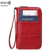 CHARM INFINITE RFID Blocking Passport Holder Waterproof Travel Wallet Multifunctional Document Organizer With Zipper Pocket - Multicolor - View 17
