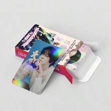 124张激光卡片 2026 节日问候 闪卡贴纸 LOMO卡片，ATINY日记装饰，卡片相册收藏支持礼品 - 彩色 - 查看 8