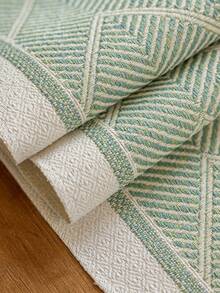 1pc Water-Repellent Fabric Table Runner With Tassel, 1pc. Suitable For Home Tabletop Decoration, Wedding Arrangement, Restaurant Living Room And Other Scenes, Table Runner, Table Runners, Table Cloth Rectangle, Home Decor Kitchen Home Decor Kitchen Decor Room Decor Kitchen Accessories Dining Table Decor Table Decor Table Decoration Coffee Table Wedding Decor - Green - View 6