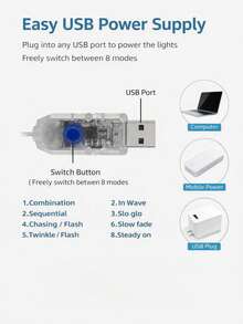 1 đèn LED hình cành hoa anh đào, dùng nguồn USB, có 8 chế độ nhấp nháy, mềm mại và có thể uốn cong, thích hợp sử dụng trong nhà/ngoài trời, mùa xuân/hè, phòng khách, phòng ngủ, tường, trang trí đám cưới, không khí tiệc tùng, quà tặng ngày Valentine, sinh nhật và tốt nghiệp. - ánh sáng trắng ấm áp - Xem 7
