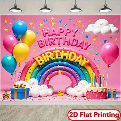 Birthday Banner - Suitable For Games Of All Seasons, Happy Birthday Party Background - Durable Room Decoration, Suitable For Indoor/Outdoor Birthday Celebrations. Various Styles And Sizes Are Available For Selection.
