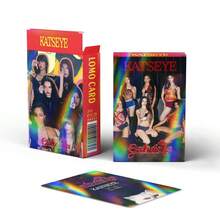 30张激光全息KATSEYE闪亮卡片，名人照片卡，全息卡，LOMO礼品卡，可自行打印 - 彩色 - 查看 7