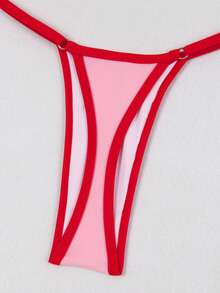 Bộ bikini nữ kiểu Âu và Mỹ gợi cảm năm 2026, đồ bơi dễ thương, đồ bơi 2 mảnh cho kỳ nghỉ biển của nữ - Hồng - Xem 6