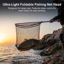 Fishing Net Head For Carp Fishing Deep Quick Dry Mesh Ultra Light Hard Structure - Multicolor - View 5