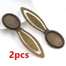 2pcs Craft Bookmark Blank Base Tray Bezel Fits 18x25mm Oval Cabochons DIY Jewelry Making Accessories Findings - Bookmark Base - View 9