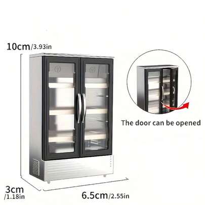 Charming Miniature Dollhouse Kitchen Set With Refrigerator - Perfect For Room Decor, Desktop Display And Art Creation