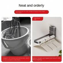 1pc Suction Cup Foldable Towel Rack, Washroom Towel/Jewelry/Headband Organizer Holder, No Drilling Required - View 8