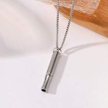 1件装不锈钢冥想呼吸项链，缓解焦虑冥想吊坠，舒缓压力调节工具，情侣派对饰品 - 彩色 - 查看 9