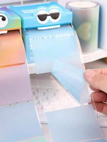 105-Sheet/Box Aesthetic Gradient Pearlescent Pop-Up Sticky Notes, Transparent Waterproof Memo Pads & Planner Stickers, Dreamy Translucent Stationery For School & Office - View 8