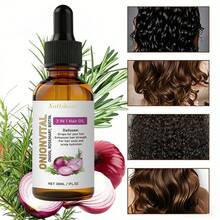 三合一生物素迷迭香护发油，生物素迷迭香洋葱护发油，保湿护发精华，强韧发丝，热保护，预防分叉，修复受损发质，抚平毛躁，夜间滋养，情人节护发礼品 - 正裝 - 查看 2