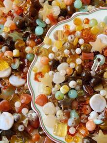 Jelly Dyed Slow Sound Bead Mixed Series, Various Acrylic DIY Handmade Jewelry Bracelets, Necklaces, Earrings, Hair Accessories, Bead Materials - Multicolor - View 5