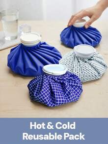 1/2个可重复使用布质冷敷冰袋，夏季降温及日常使用水袋，防漏面料，宽口设计，易于灌水，多功能，舒适贴身 - 多色 - 查看 2