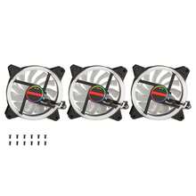 3pcs 120mm Case Fan Double Aperture Silence 16 LED Beads High Brightness Computer Case Fans for Computer - Ver 9