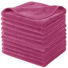 5/10条装超柔软面巾，高品质超细纤维面巾，高吸水性速干珊瑚绒面巾，多用途毛巾，适用于浴室、酒店和健身房 - 彩色 - 查看 2