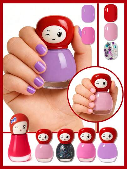 Esmalte de uñas, esmalte de uñas que se pela, esmalte de uñas de secado rápido, esmalte de uñas a base de agua para niños y adolescentes, 1 set de 5 ml para 4 botellas y 10 ml para 1 botella, esmalte de uñas pelable, tapas lindas para bebés, esmalte de uñas a base de agua de colores, rojo, rosa, marrón, desnudo, brillante, verde, azul, naranja, morado, salón de arte de uñas, DIY de uñas en casa para niños, suministros para uñas, regalo para adolescentes y niñas, esmalte de uñas para otoño, invierno, primavera, verano, para fiestas infantiles y regalos del Día del Niño