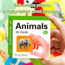 Set Of 54 English Animal Vocabulary Flashcards (9.8 Cm X 9.8 Cm). Featuring A Double-Sided Design That Pairs Images With Text, These Cards Facilitate Interactive Learning And Visual Memory-An Ideal Back-To-School Gift. Educational Resource. - Multicolor - View 2