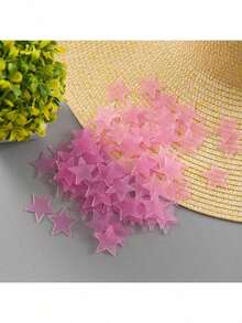 200/100pcs Glow In The Dark Star Stickers, Resin Glitter Stickers, Self-Adhesive, Reusable, Multi-Surface, Space Theme, Glossy, Decorative Art Style, Suitable For Living Room, Bedroom Wall And Ceiling Decor, Room Decor, Wall Stickers, Bedroom Decor, Kitchen Decor, Home Decor - Multicolor - View 24