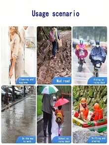 20-2雙防水雨鞋套，耐用且堅固，適合雨天使用。防水雨鞋套，彈性優異，可搭配雨衣和雨傘使用。中性一次性防水鞋套，耐用且堅固，防滑，適合園藝、摩托車、騎單車及其他雨天場景。 - 彩色 - 查看 5