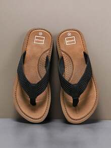 Frühling bis Sommer 2025 Neueste Herren Flip Flops, modische Outdoor Strandpantoffeln, koreanischer Stil EVA gewebter Riemen, weiche Sohle Hausschlappen für Innenräume, Duschschuhe - Verschiedenfarbig - Übersicht 5