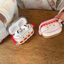 Cute Pink & Yellow Strawberry Cream Cake Expression Pro 2 Case, Compatible With Apple Pro, 3/4, Minimalist Design Compatible With Airpods 1/2, Lovely Case For Women - Multicolor - View 4