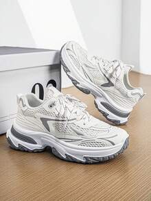 Giày thể thao nam casual mới năm 2025, thoáng khí, thấm hút mồ hôi, chống trơn trượt, nhẹ, đa năng, phù hợp cho việc đi lại hàng ngày. - JY075 Trắng - Xem 2