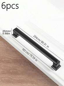 1pc Matte Black Kitchen Cabinet Handle, Cabinet Pull, Kitchen Hardware Accessories, Drawer Pull, Wardrobe Handle, Christmas Gift, New Year Gift, Valentine's Day Gift, Back To School Gift, Easter Gift - Multicolor - View 13