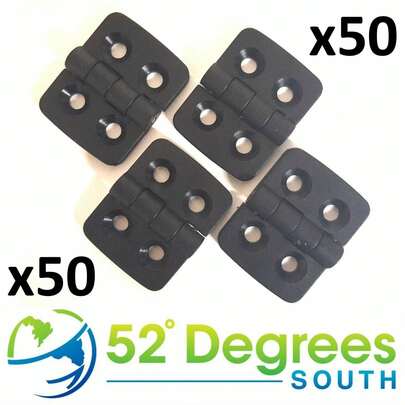 50 X Nylon Black Plastic Hinge 40x30mm DIY Door Butt Hinges FREE UK Shipping