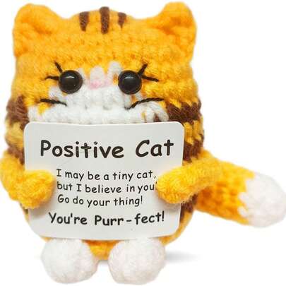 1pcLNEMDP 可爱的手工编织猫咪圣诞节生日礼物，适合猫妈妈、猫爸爸、爱猫人士，也适合女性、男性、朋友、姐妹、同学等。