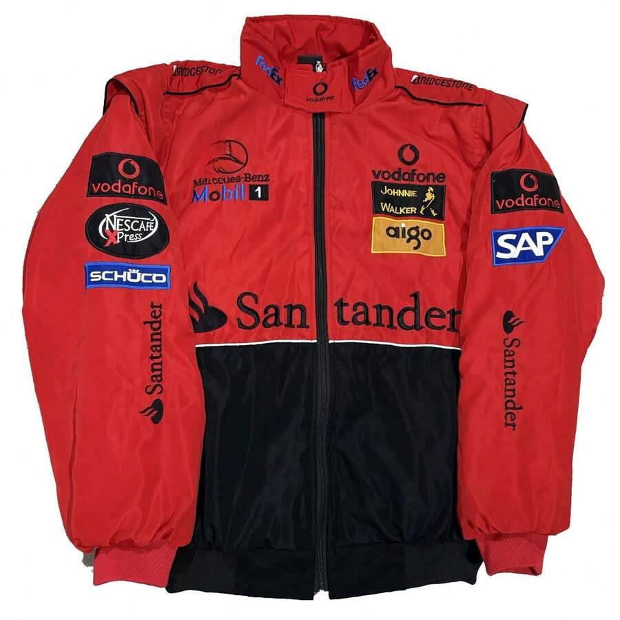 Men Jackets And Coats - 2026 Black and Red -benz [Embroidered and Cotton-lined] - View 1